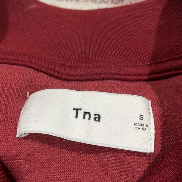 Aritzia TNA Red Velour Zip Front Track Jacket - Picture 2 of 11